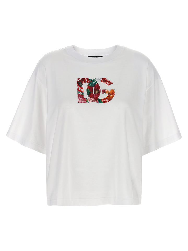 Dolce & Gabbana Floral Logo T-shirt - White | 639d6105ee4a5f028c0a6139fa1431853bea6005