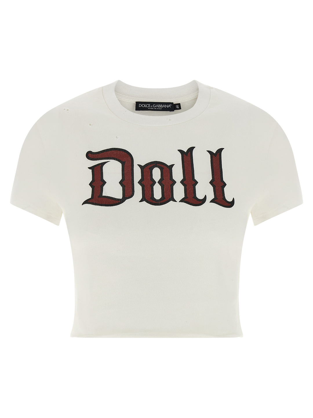 Dolce & Gabbana Used Effect Cotton T-shirt - White | ddedd8cc0c16392b7a4a9ce5abc19949255ef668
