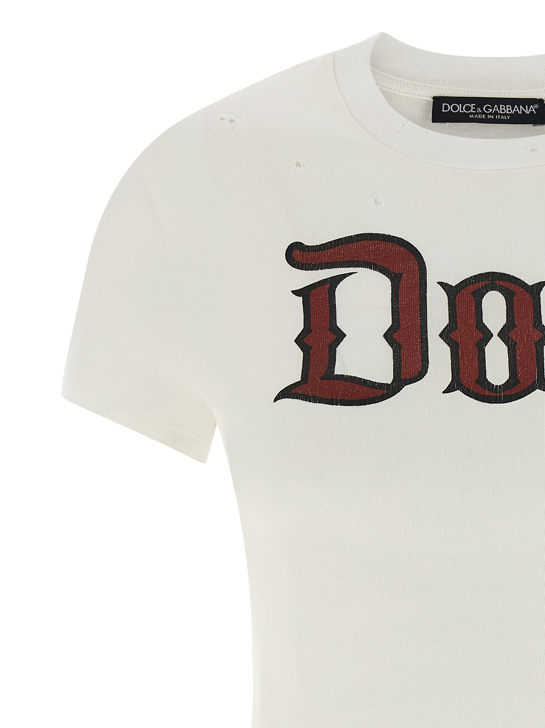 Dolce & Gabbana Used Effect Cotton T-shirt - White | 8a0fe3c26f96b60ec0fcf0b2f684501852ff9c16