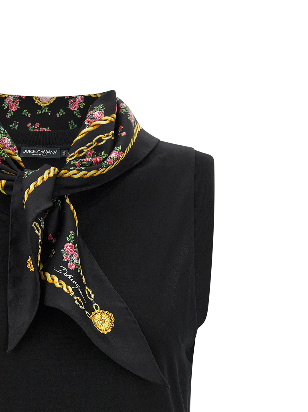 Dolce & Gabbana With Scarf T-shirt - Black | 77ef160fdbf9862fef63984b98aca02435af92a4