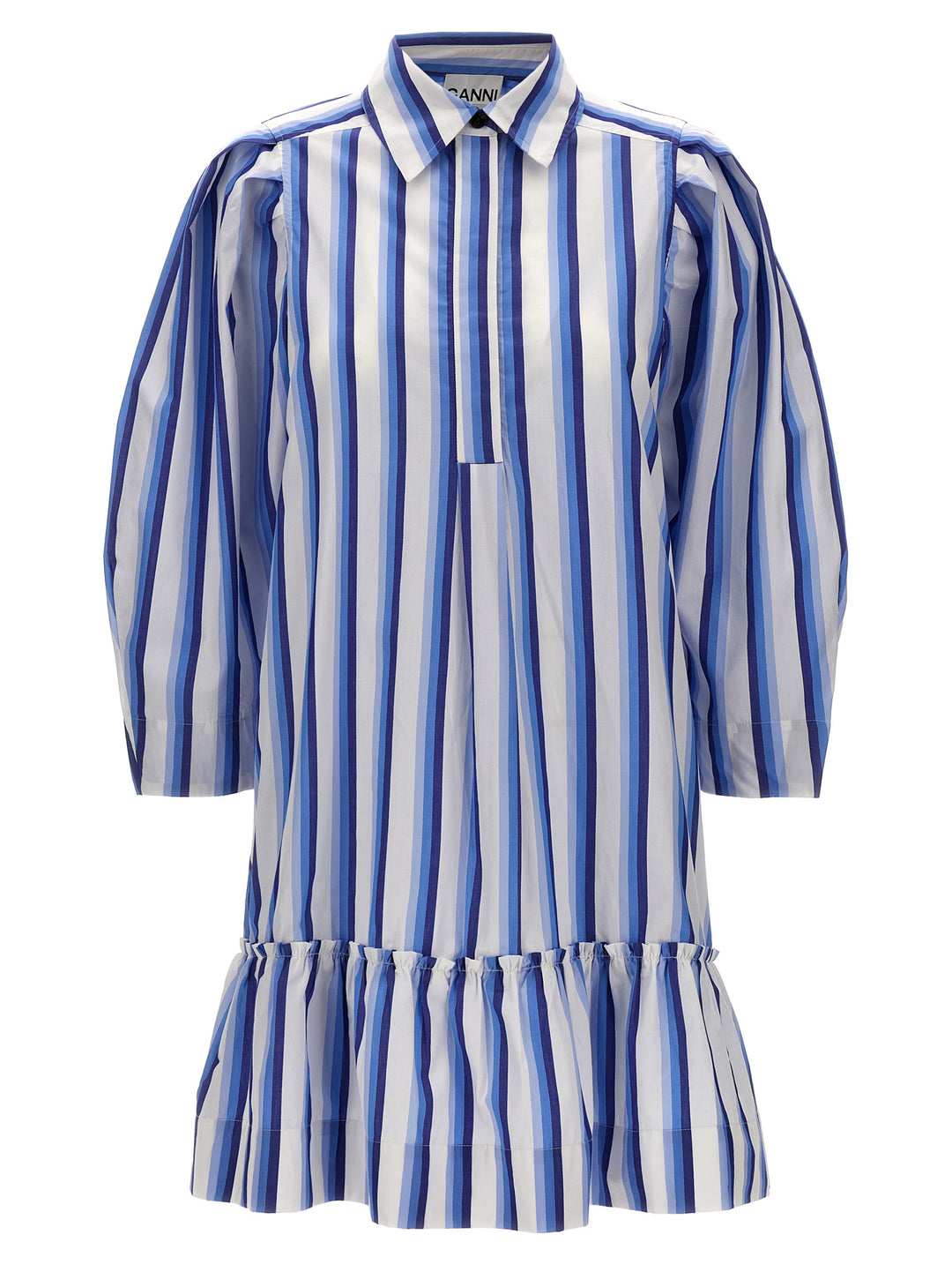 Striped Chemisier Dress Dresses Light Blue