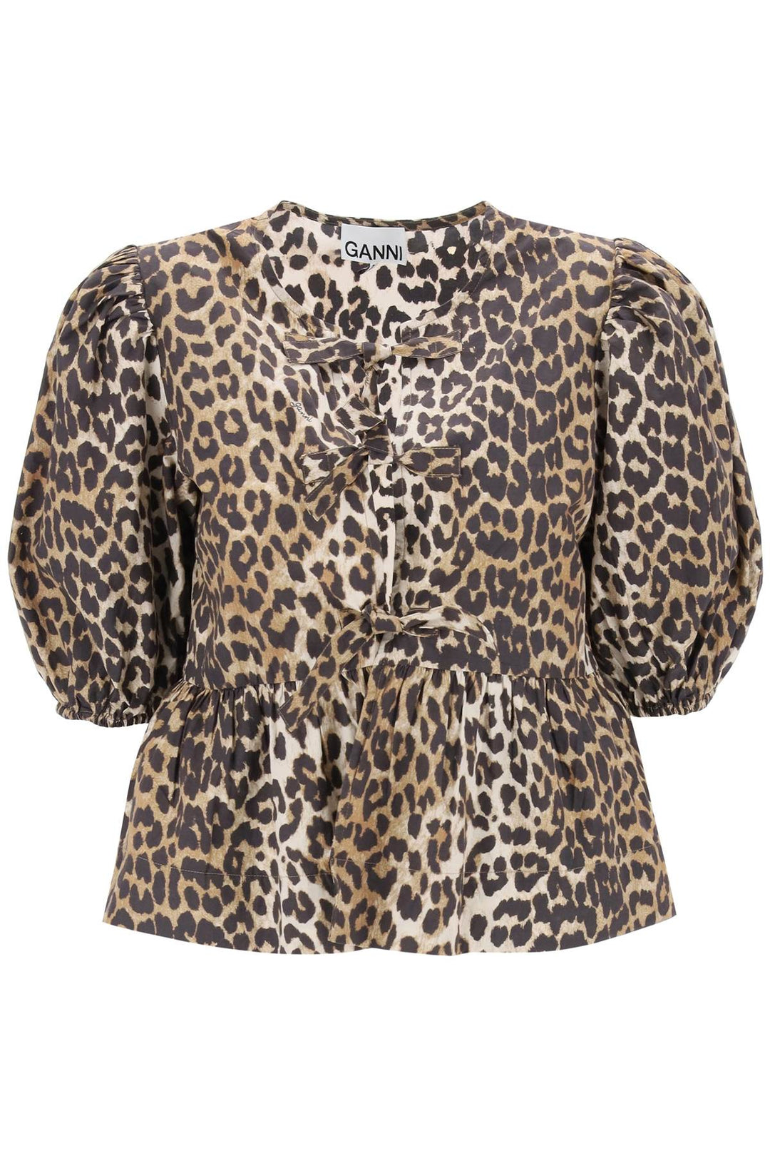 Leopard Print Peplum Blouse