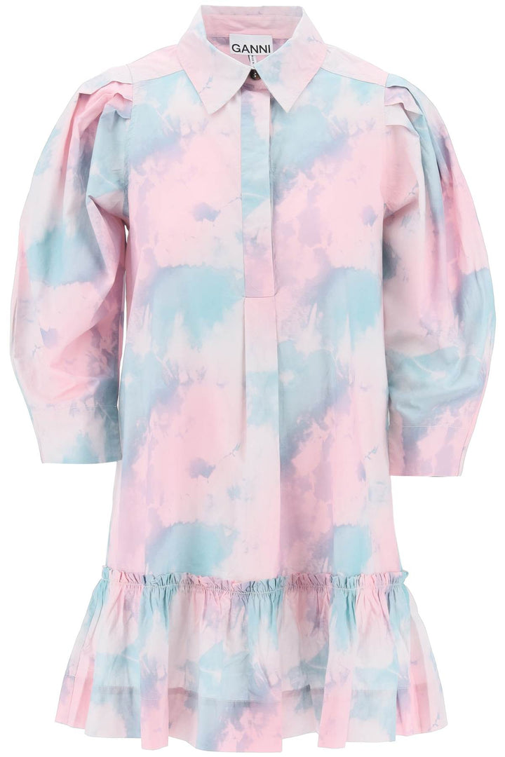 Abito Tie Dye Con Volant