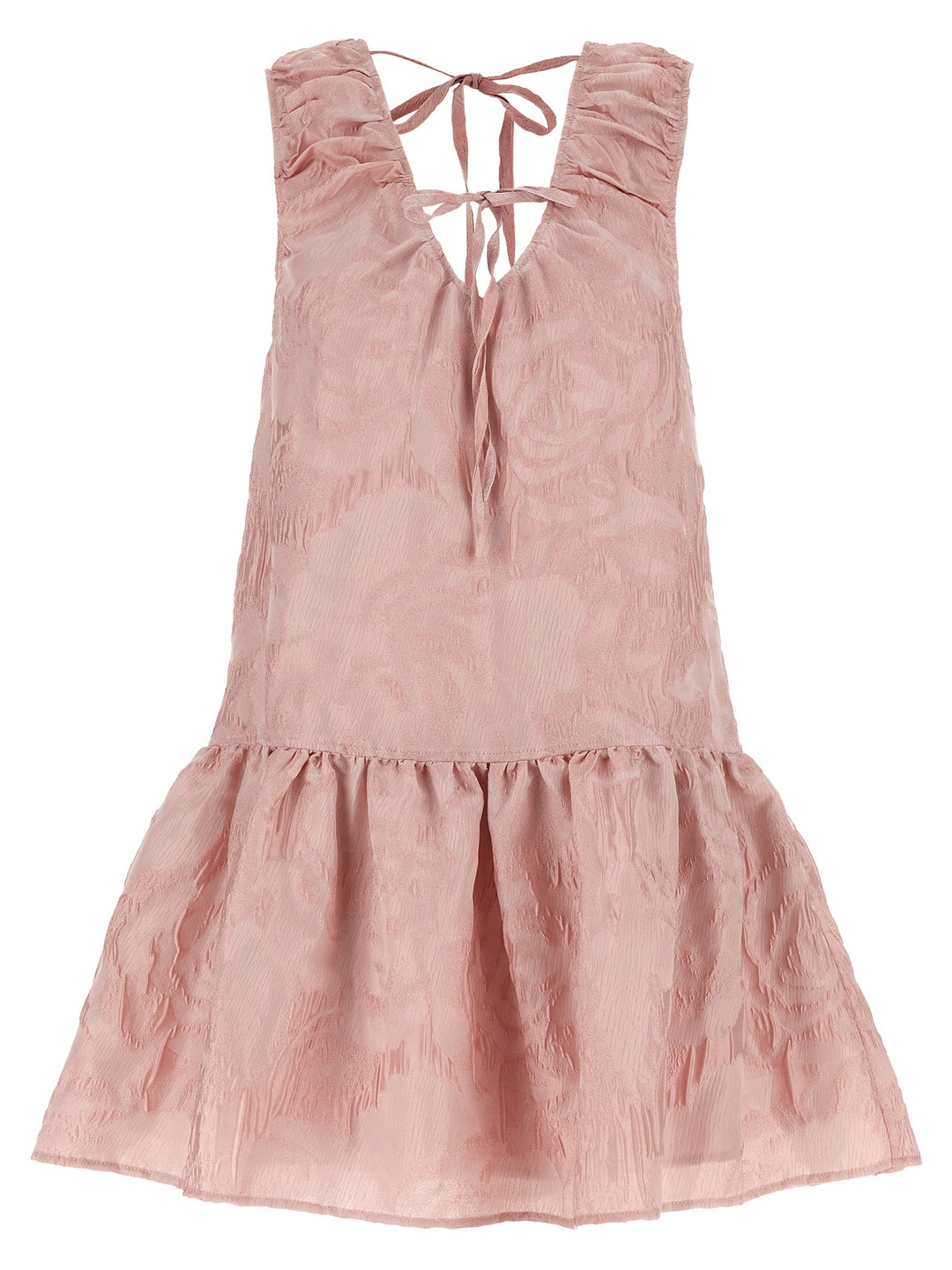 Cloqué Texture Dress Dresses Pink