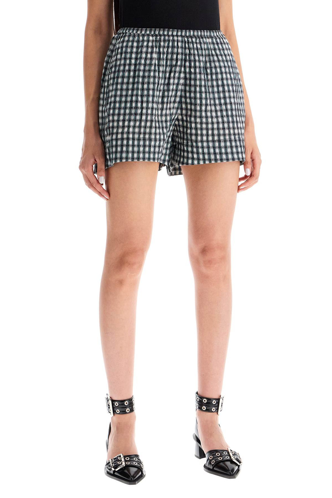 Shorts In Seersucker A Quadretti