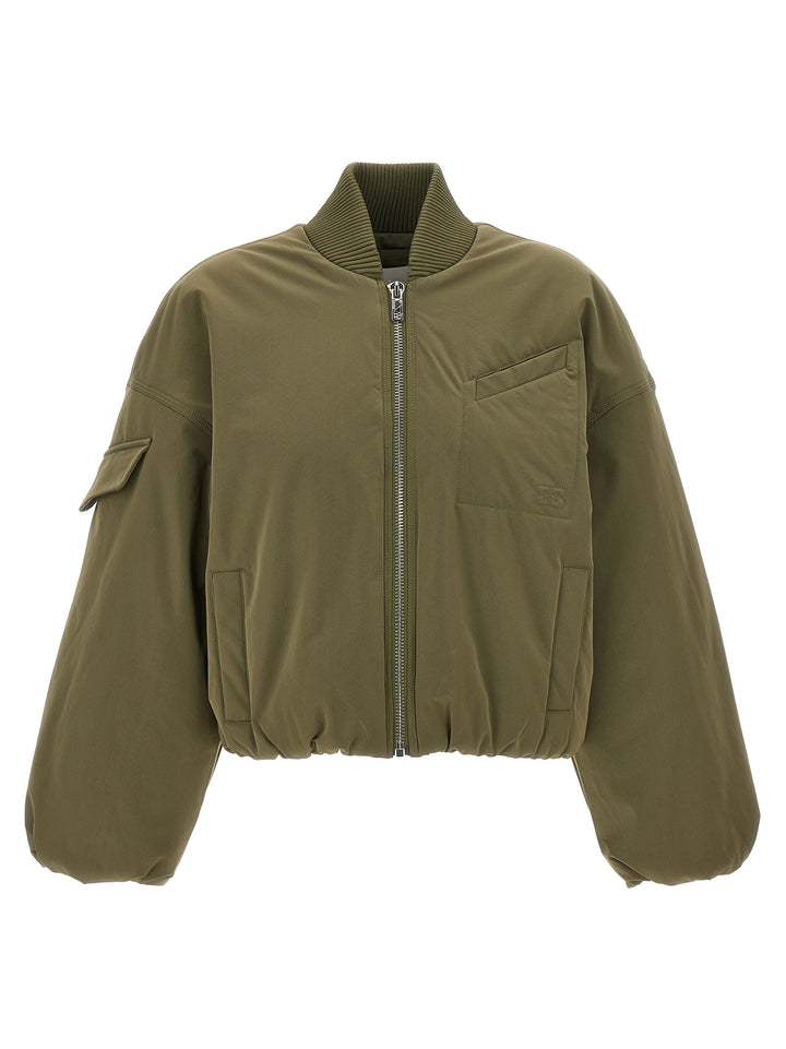 Nylon Bomber Jacket Casual Jackets, Parka Green