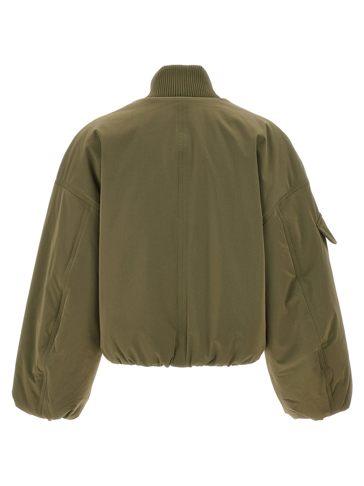 Nylon Bomber Jacket Casual Jackets, Parka Green