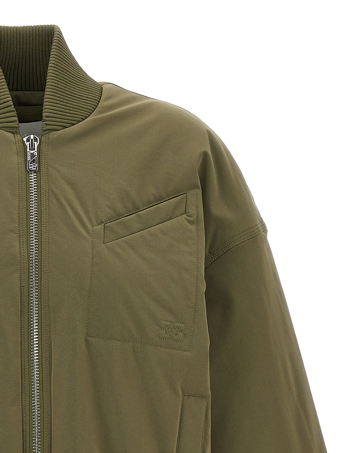 Nylon Bomber Jacket Casual Jackets, Parka Green