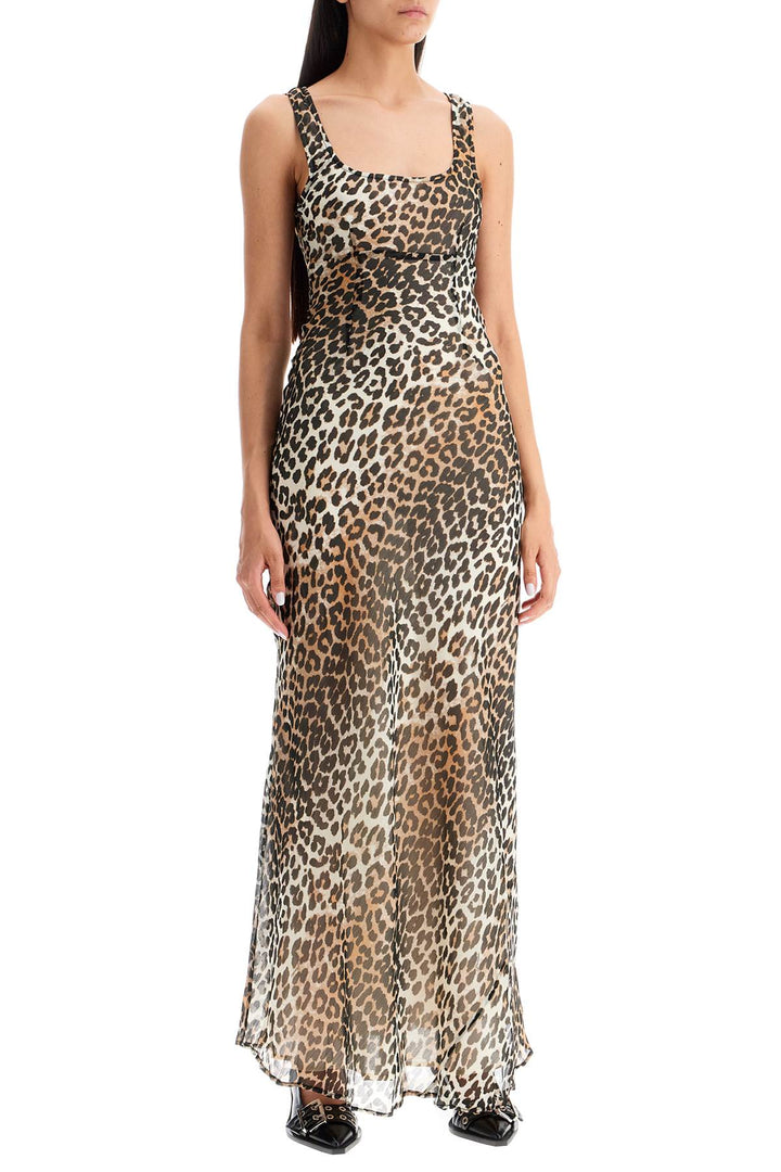 Maxi Abito In Chiffon Animalier