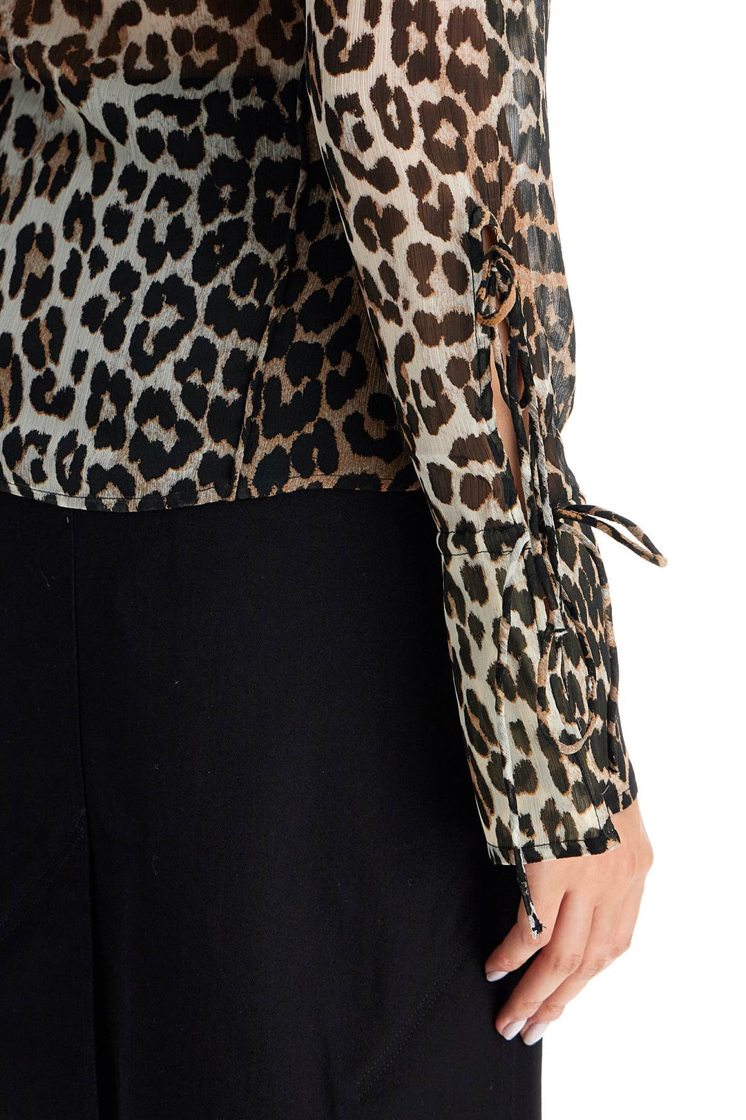 Blusa In Chiffon Leopardato