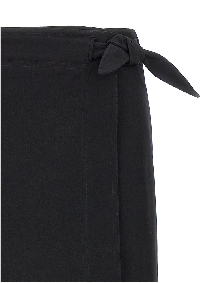 Herringbone Canvas Skirts Black