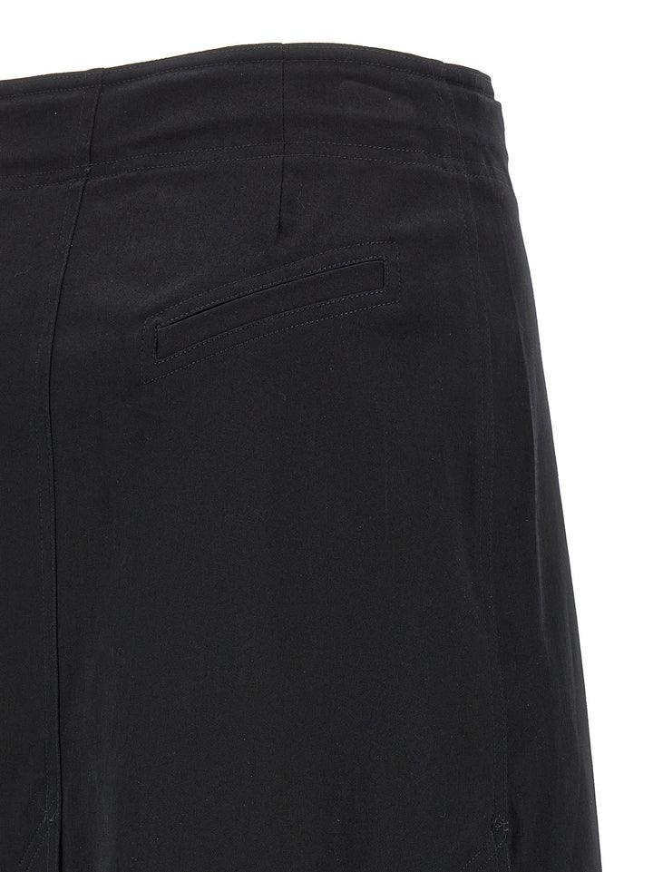 Herringbone Canvas Skirts Black