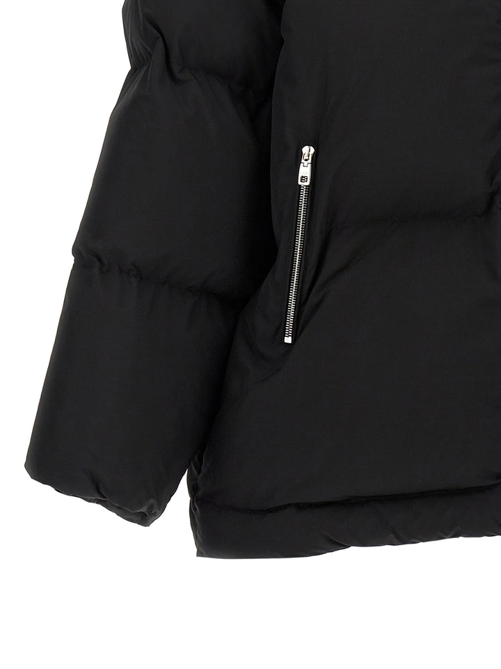 Logo Plate Down Jacket Casual Jackets, Parka Black