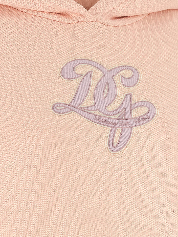 Dolce & Gabbana Logo Embroidery Hoodie Sweatshirt - Pink | 1aef5f55188c2fe93001f5bb5c8a622d3c18b5ba