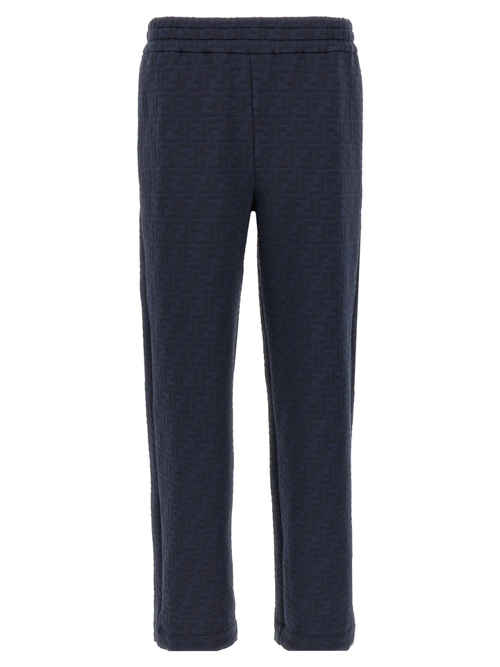 Fendi Ff Monogram Joggers Pants - Blue | 2cad802f54f4a32fa8c00e9bcb6add8c3b861e63