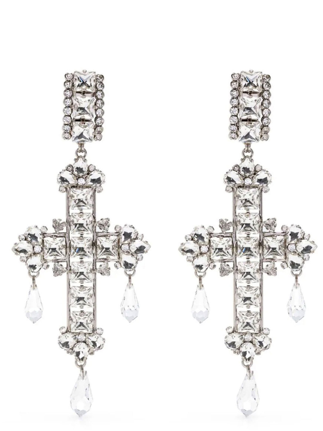 Crystal Cross Jewelry Silver