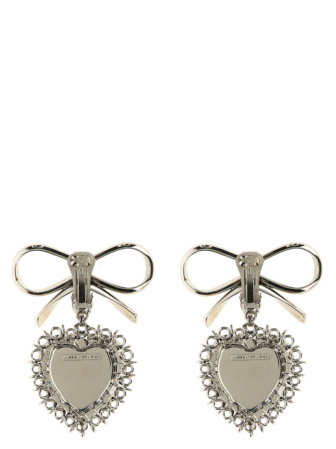 Alessandra Rich Metal Bow Earrings Jewelry - Silver | 3295fb42567fbd4d38b8319723f9c1562bc255a4