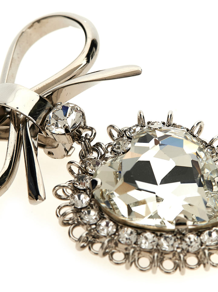 Alessandra Rich Metal Bow Earrings Jewelry - Silver | 485cc093a568177ce665ad7ebc4cd7e59871d444