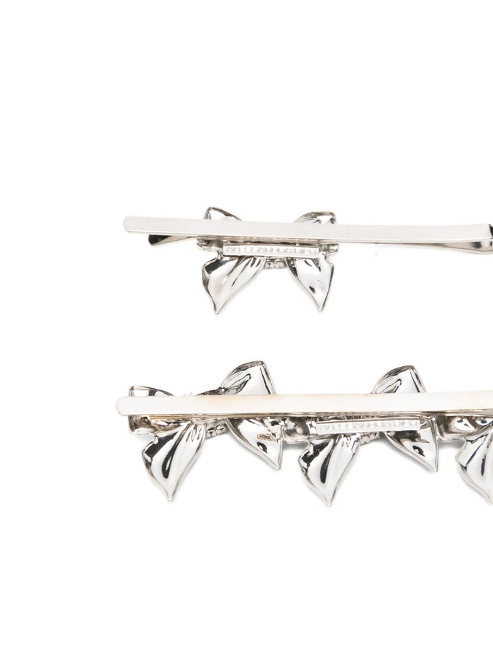Alessandra Rich Set Of Four Bow Pins Hair Accessories - Silver | ce71b5aaef02c81282fc831e81c4d6eb23a73169