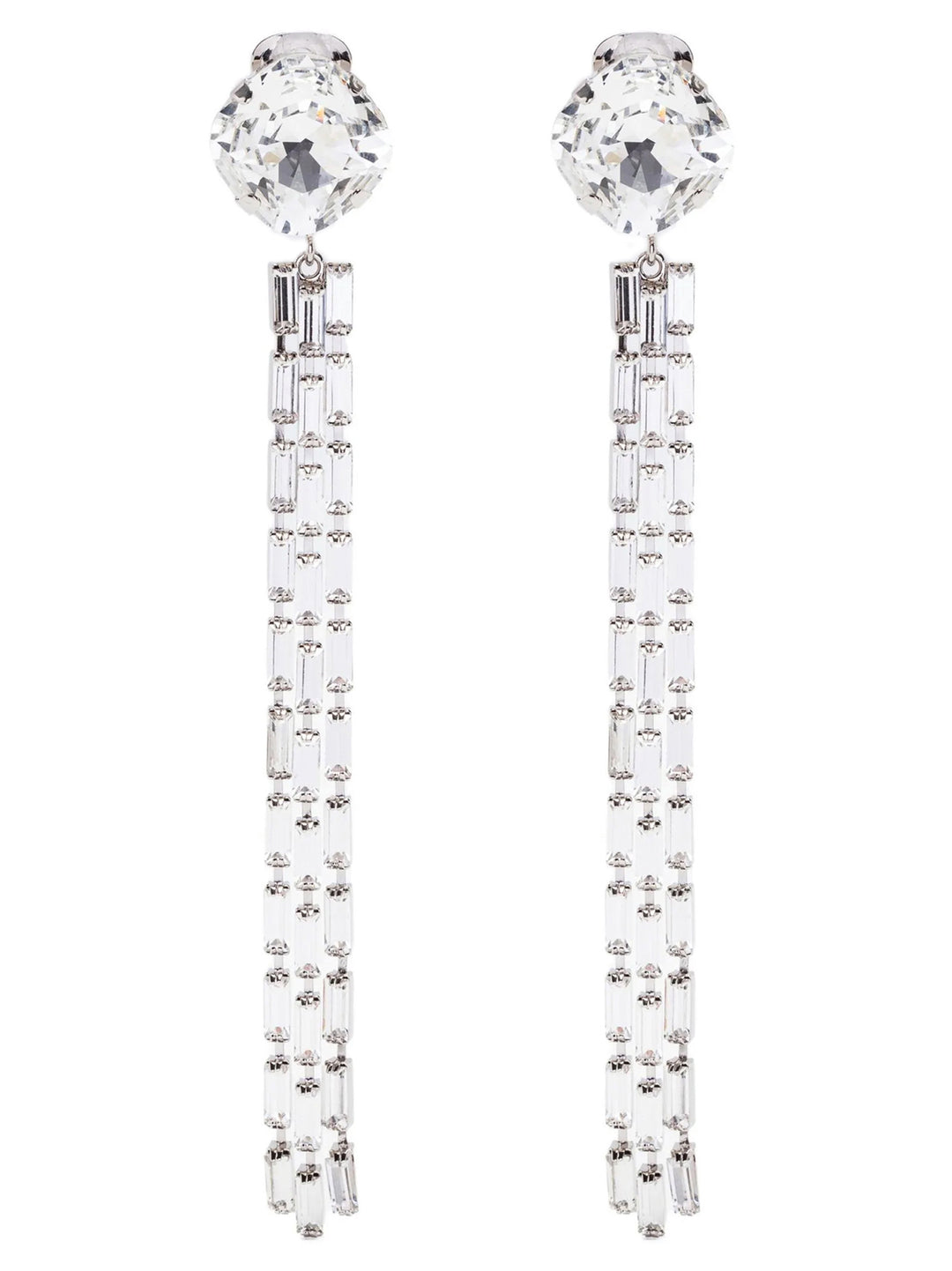 Alessandra Rich Fringed Earrings Jewelry - Silver | 035b82e1c56a8bc5a630a571f490da47530f495d