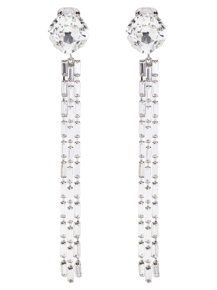 Alessandra Rich Fringed Earrings Jewelry - Silver | 035b82e1c56a8bc5a630a571f490da47530f495d