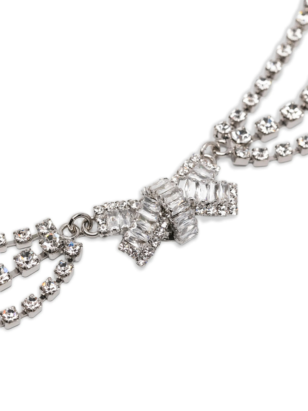 Alessandra Rich Bow Necklace Jewelry - Silver | 442358c015fbe2756381900a6a8eaef554a35b71