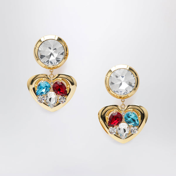 Heart Pendant Clip-On Earrings