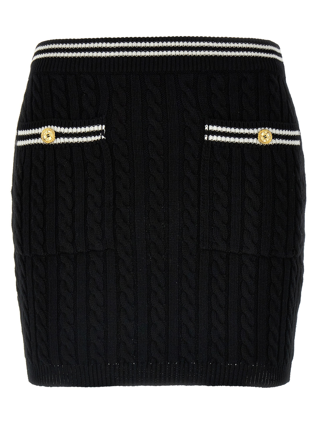 Alessandra Rich Braided Skirt Skirts - White/Black | 1740632febcb158bb0f166d0d79541e3f67b6c3e