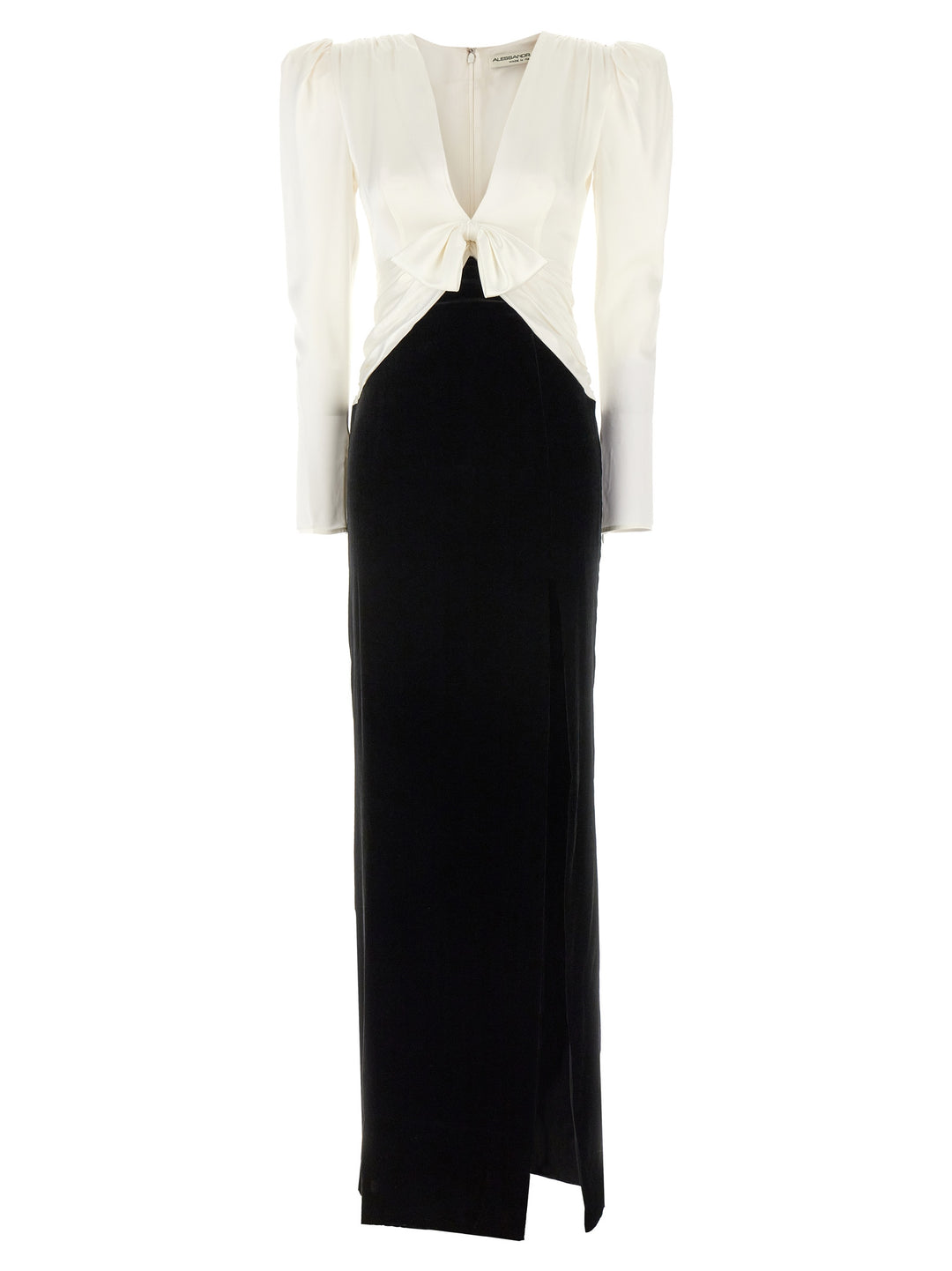 Long Bow Dress Dresses White/Black