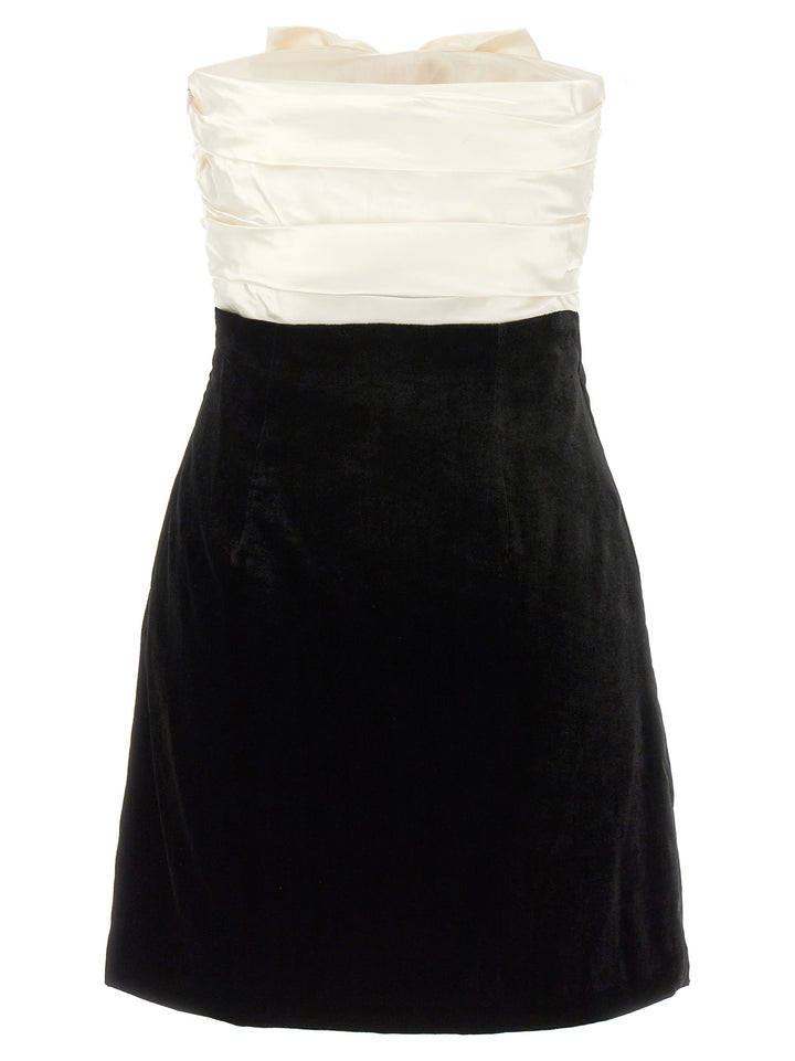 Bow Short Dress Dresses White/Black