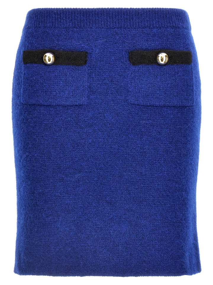 Alpaca Mini Skirt Skirts Blue