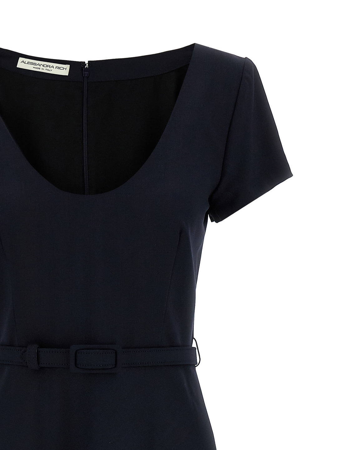 Alessandra Rich Belt Dress Dresses - Blue | 8df95f09a741a48f3cd1cfb17b0bc218b4fef1e4