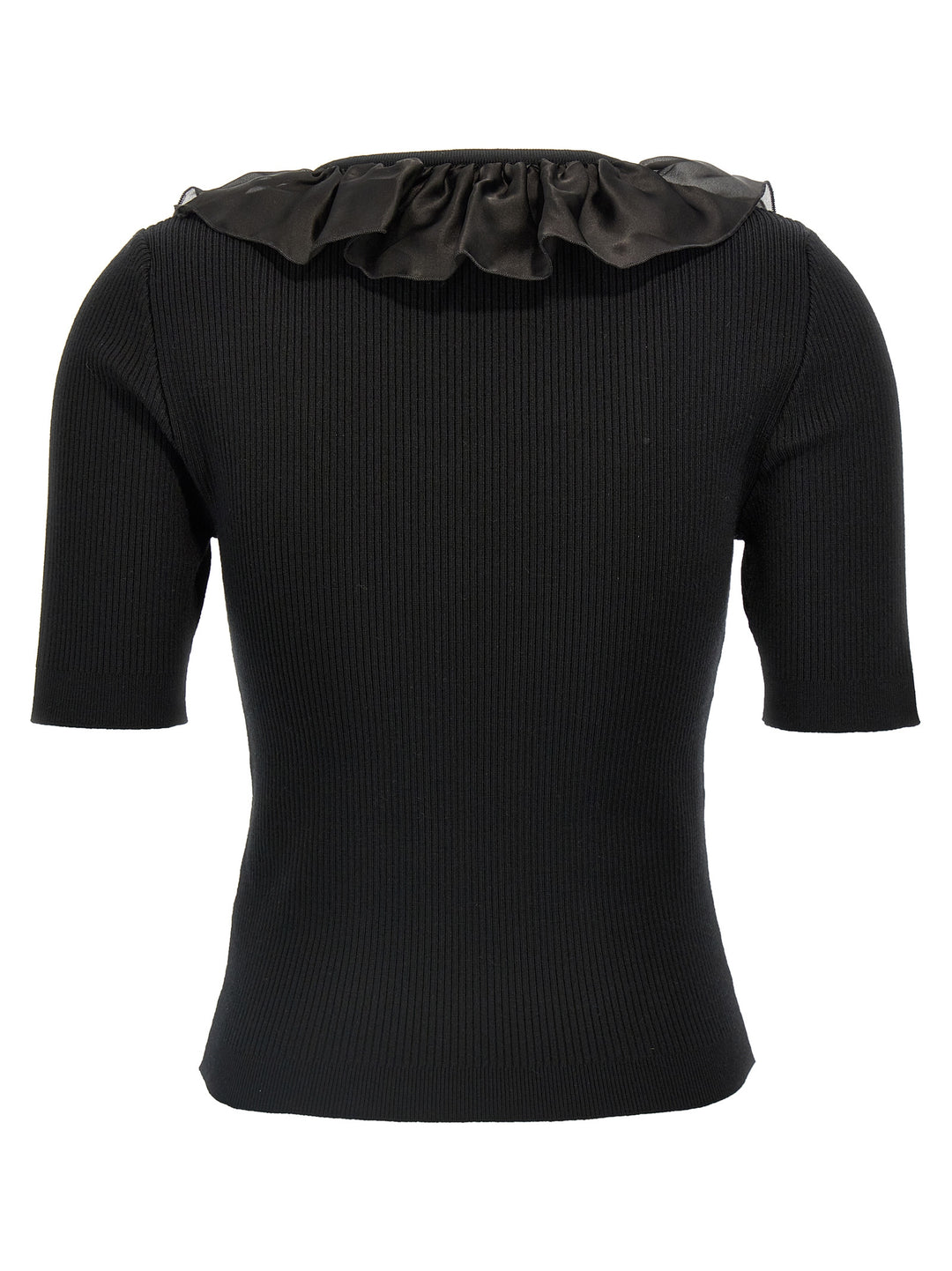 Alessandra Rich Ruffle T-shirt - Black | 0c5253cf8a916d716ad379f61085d7993ddd0791