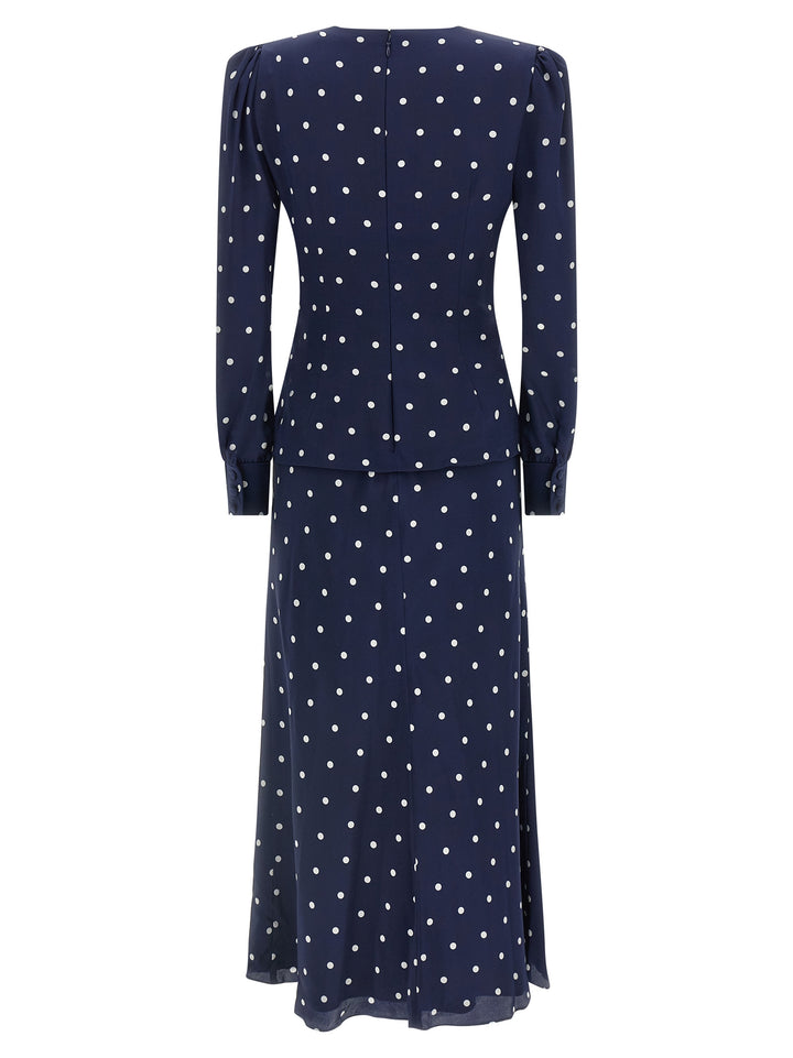 Alessandra Rich Polka Dot Dress Dresses - Blue | 967e807b8ce25ff1e3a080786f925c0631cb6e38