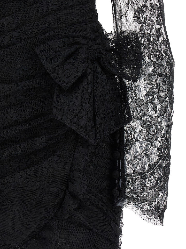 Alessandra Rich Draped Dress. Dresses - Black | a6b6b57f75087cef025a63111c5c0c792a0017ad