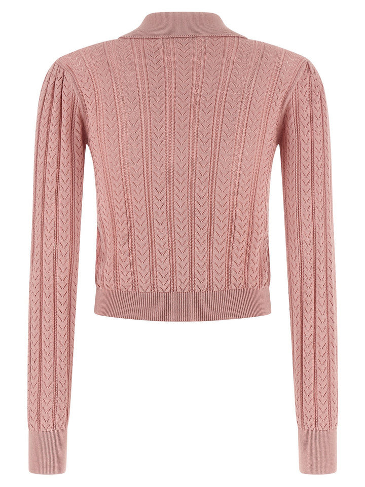 Alessandra Rich Knit Cardigan Sweaters and Cardigans - Pink | 15a5e07ba245b60094b6f2c3748f7244e7667512