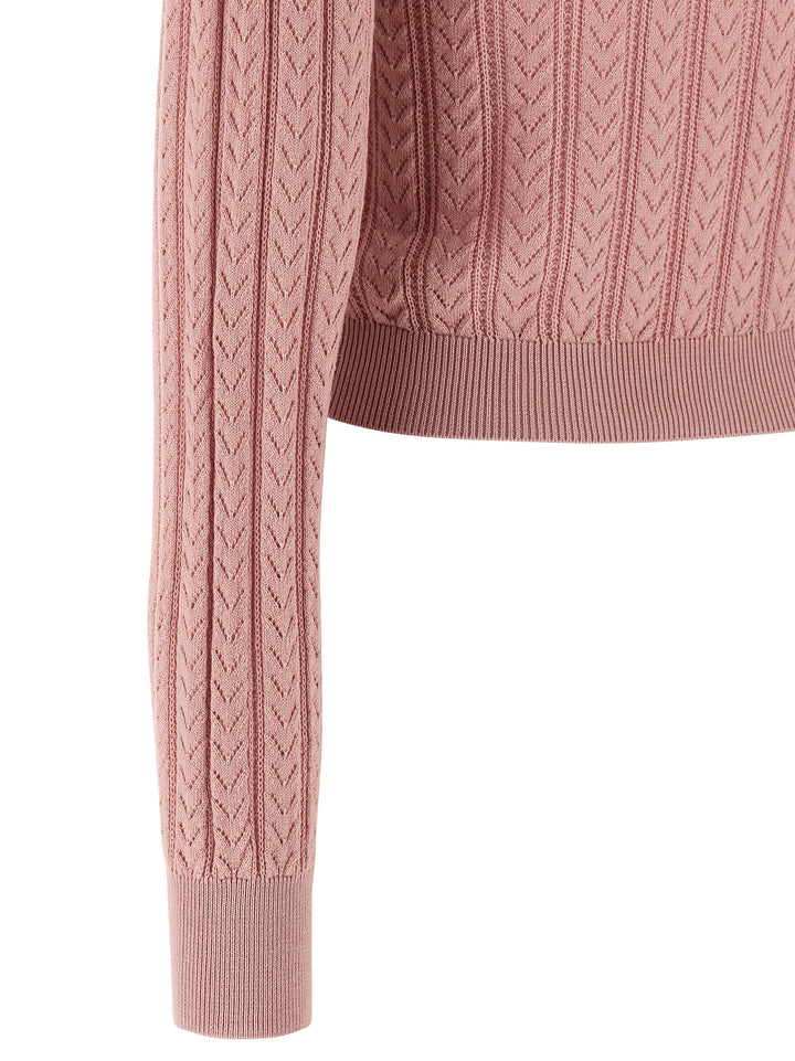 Alessandra Rich Knit Cardigan Sweaters and Cardigans - Pink | 97384fd41c736abb2c9ee693d59333b12d51ff11