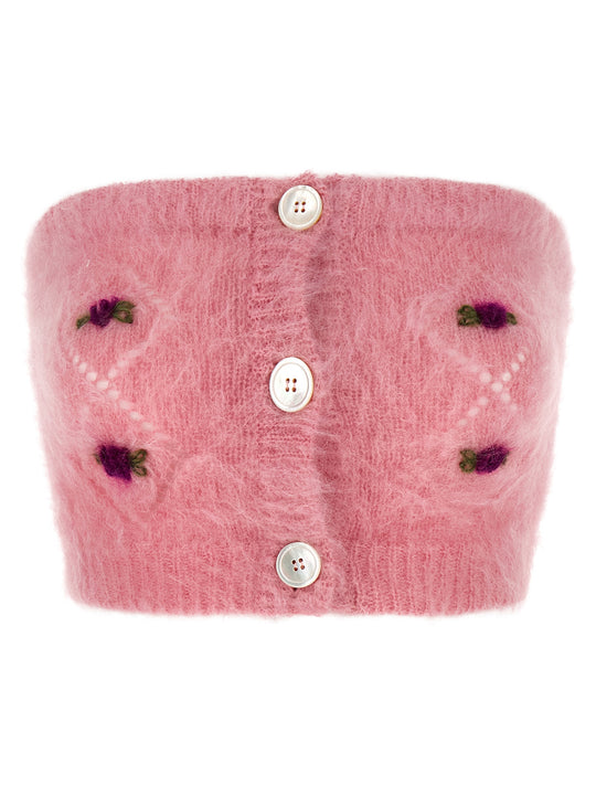 Carded Mohair Tops Pink