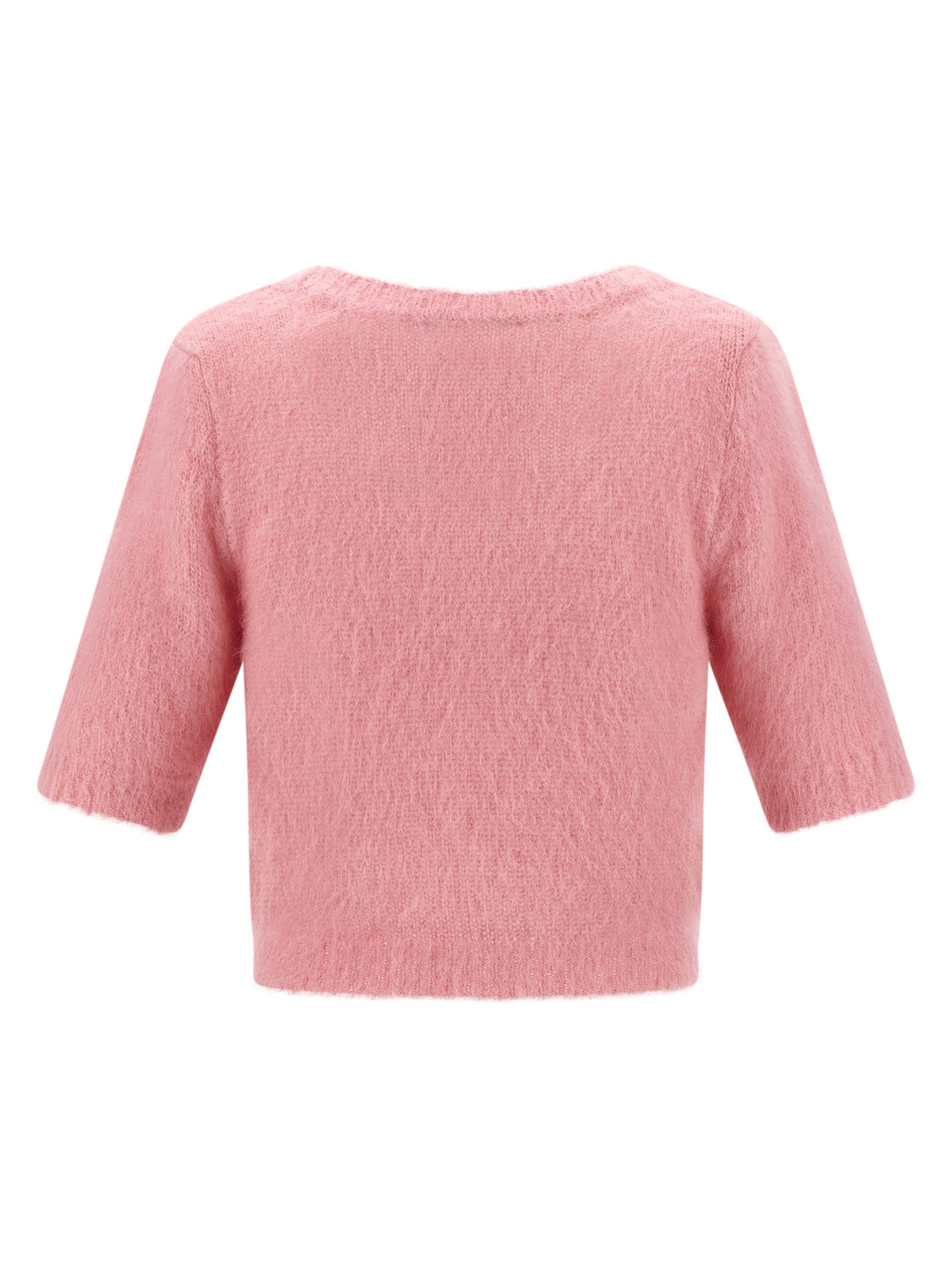 Alessandra Rich Carded Mohair Sweaters and Cardigans - Pink | a49609dbd1dc7c4c194c0784d056addcd7ed661b
