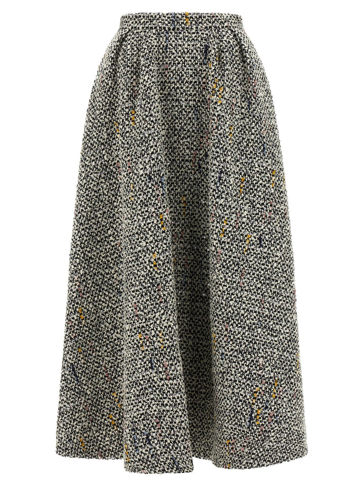 Alessandra Rich Tweed Skirt Skirts - White | 280895e4bdd42404c7659107430c007dcb9925eb