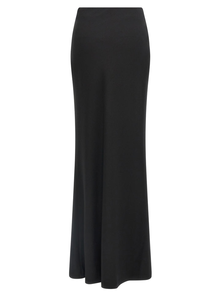 Alessandra Rich Long Silk Skirt Skirts - Black | 3913c5789522bddda547bf43092ec110e2b49ee1