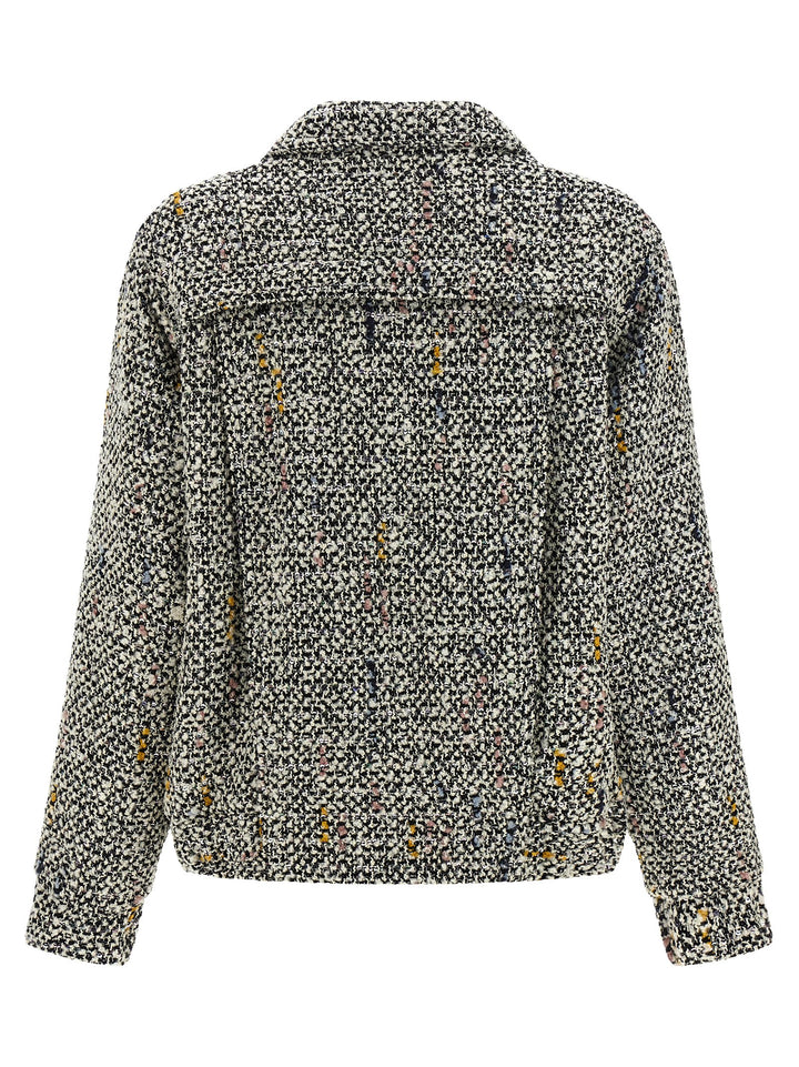Alessandra Rich Tweed Bomber Jacket Puffer Jackets - Multicolor | d6436d811f875543386ac2440053e3c7bbd700a1