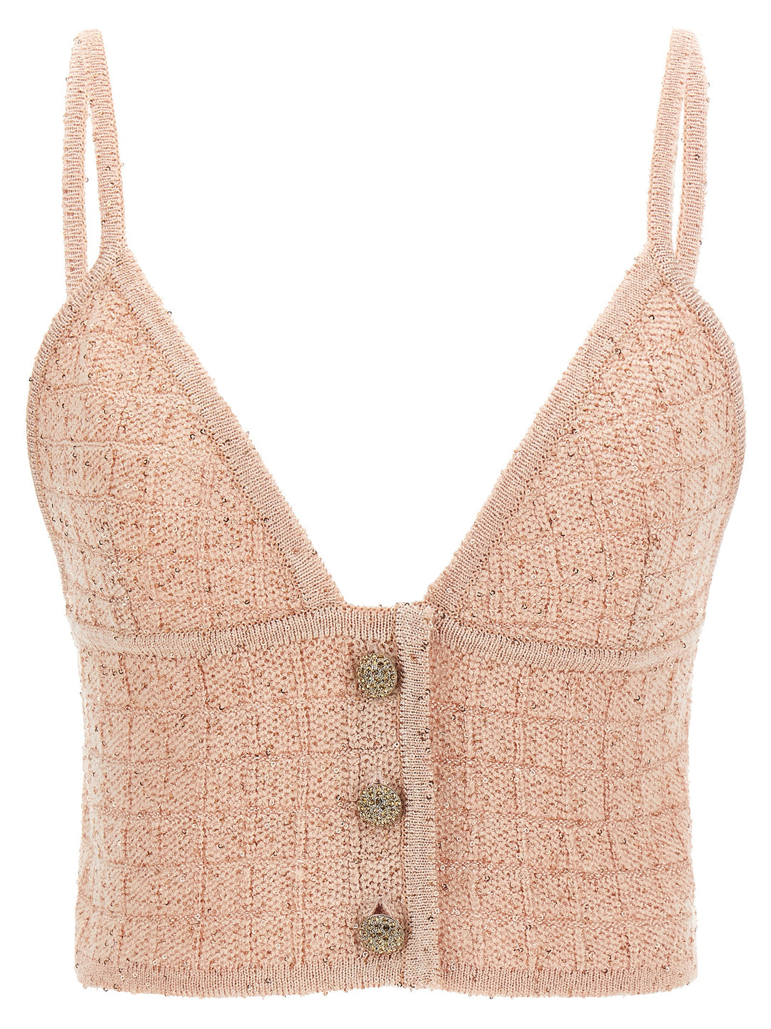 Alessandra Rich Sequin Top Tops - Pink | ca47799850a026c988bd63eaa3f0dbcbe83c76c1