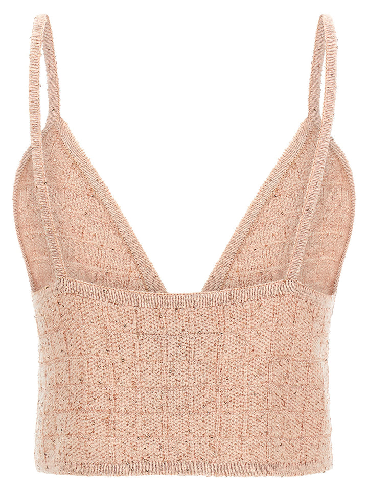 Alessandra Rich Sequin Top Tops - Pink | 40afc5870d03df0684108b3df0620691ffcb8d94