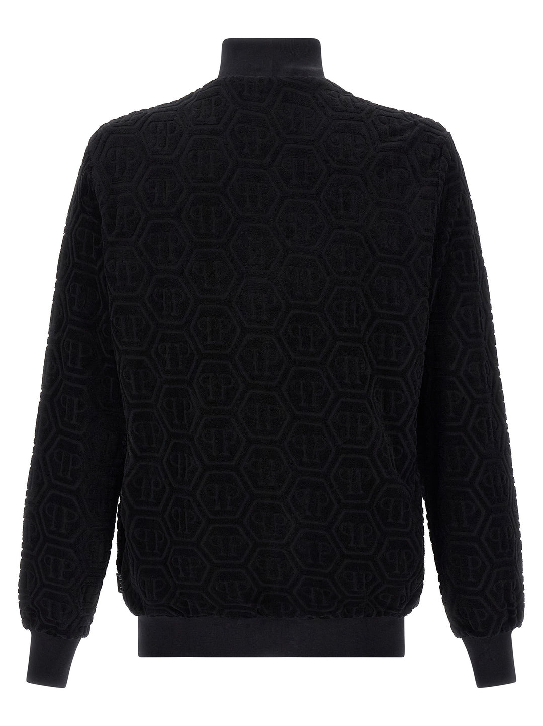 Philipp Plein Jacquard Monogram Sweatshirt - Black | c146ae378d514829137ef0651473ec666f9d6cbc