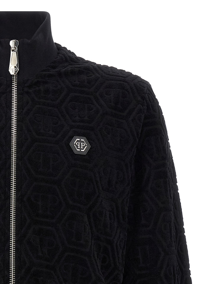 Philipp Plein Jacquard Monogram Sweatshirt - Black | a77018084352daa127cde9abd784f5fb5071e87a