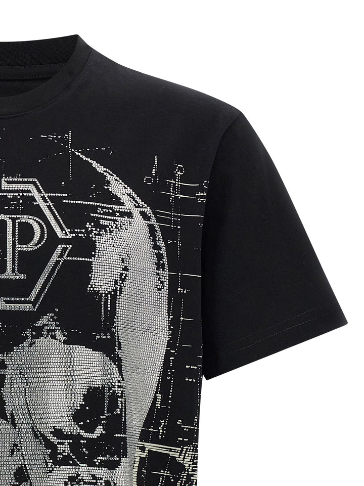 Philipp Plein Skull Strass T-shirt - Black | e4228fcdbbce3222eb371d0a3a4e71a4d30a1a17