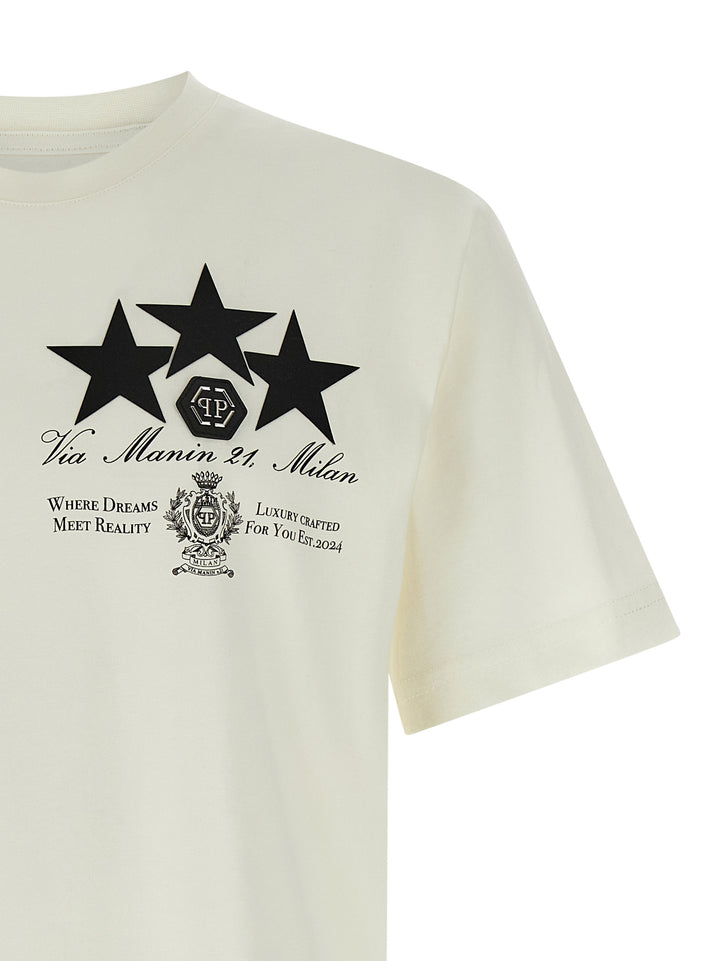 Philipp Plein Print Patch T-shirt - White | d7cb42aac9d25b7ddadf0d0134474328777a83e0
