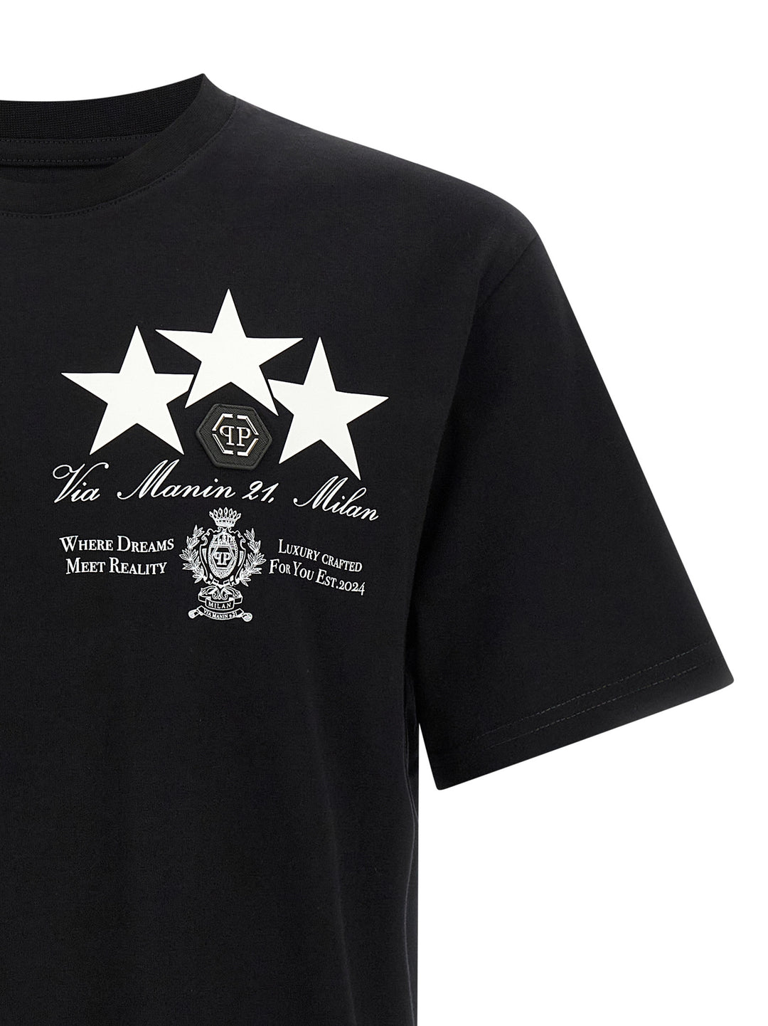 Philipp Plein Print And Patch T-shirt - Black | 2117743ae503b3b21edc14a775bb24a745b1104c