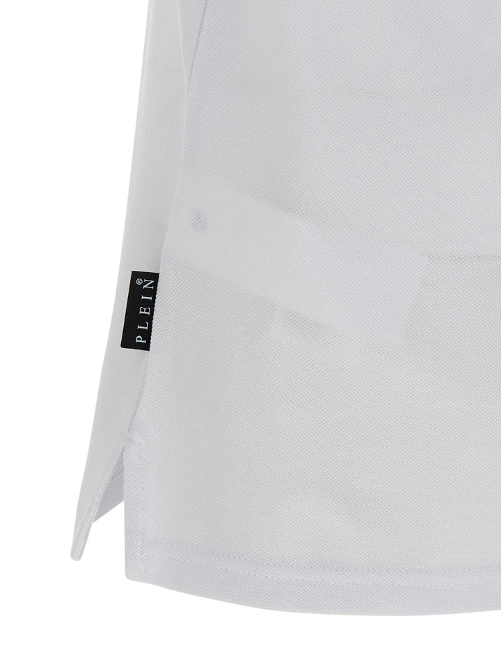 Philipp Plein Skull & Bones Polo - White/Black | 1ba1d8a7b6a0fbdd5c9ec72592cc3f300388ac15